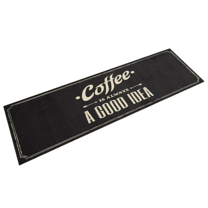 Covor de bucătărie lavabil, text Coffee, 45x150 cm, catifea WALTI