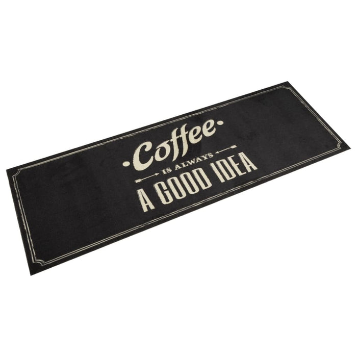 Covor de bucătărie lavabil, text Coffee, 60x180 cm, catifea - WALTI WALTI