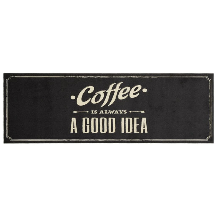 Covor de bucătărie lavabil, text Coffee, 60x180 cm, catifea - WALTI WALTI