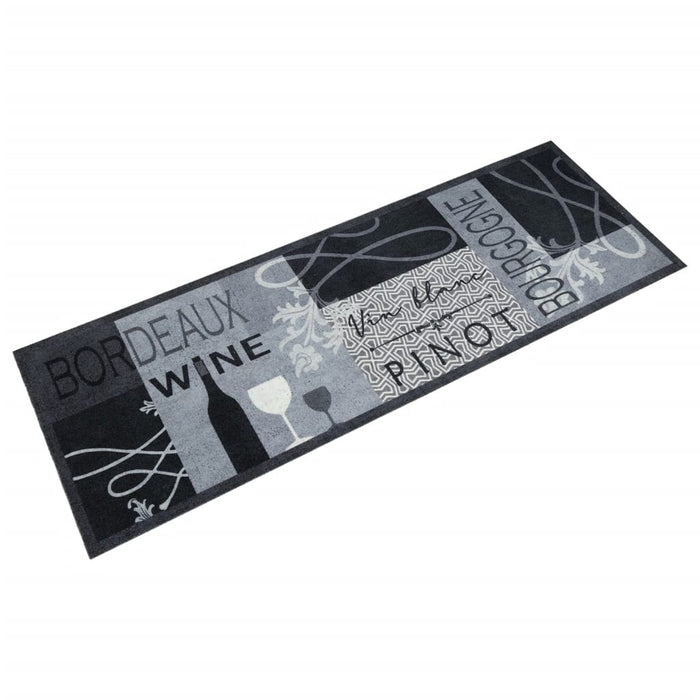 Covor de bucătărie lavabil Wine, gri, 60x180 cm, catifea - WALTI WALTI