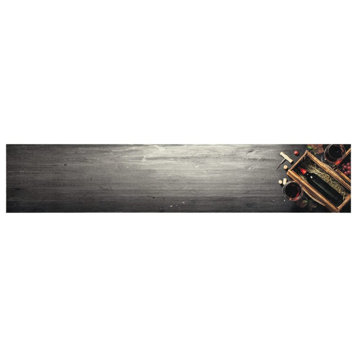 Covor de bucătărie lavabil model sticlă vin, 60x300 cm, catifea - WALTI WALTI