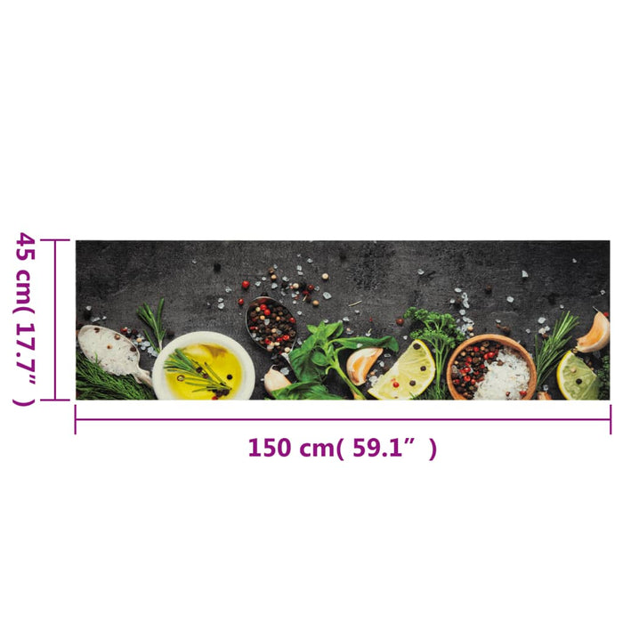 Covor de bucătărie lavabil Spices, 45x150 cm, catifea - WALTI WALTI