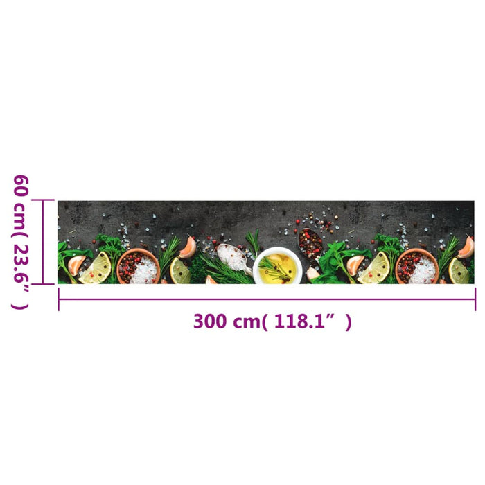 Covor de bucătărie lavabil Spices, 60x300 cm, catifea - WALTI WALTI