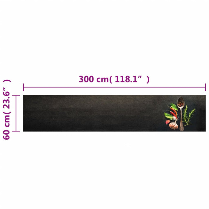 Covor de bucătărie lavabil Spices, 60x300 cm, catifea - WALTI WALTI