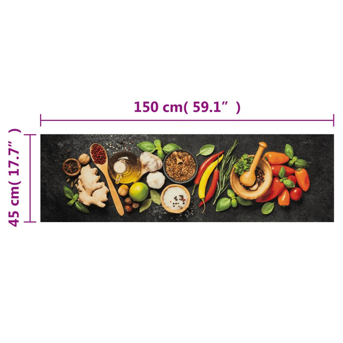 Covor de bucătărie lavabil Spices, 45x150 cm, catifea - WALTI WALTI