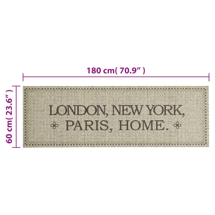 Covor de bucătărie lavabil, capitale/home, 60x180 cm, catifea WALTI