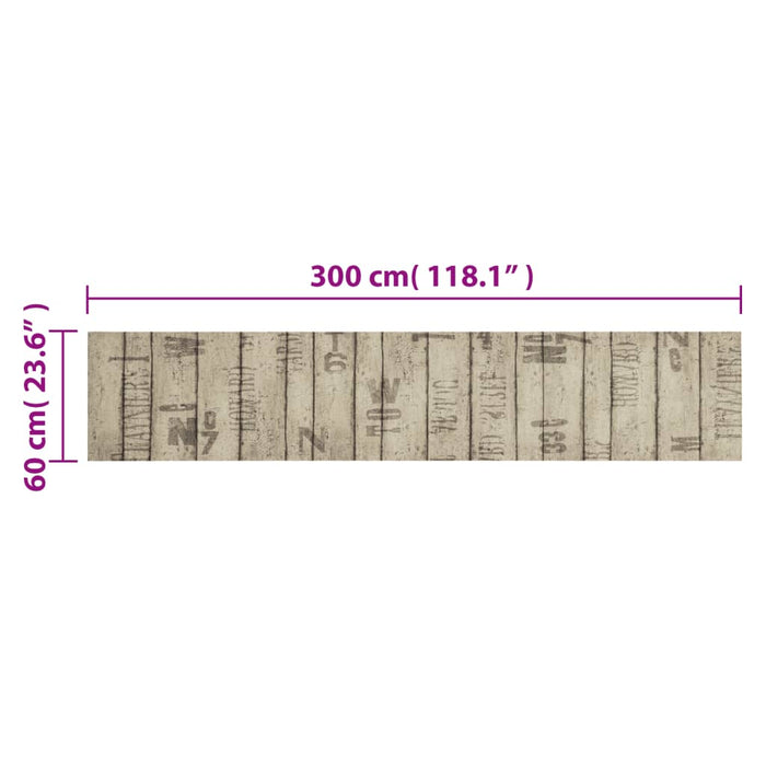 Covor de bucătărie lavabil, imprimeu gard, 60x300 cm, catifea - WALTI WALTI