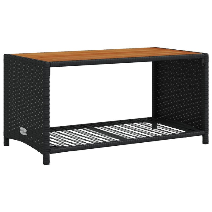 Set mobilier de grădină cu perne, 4 piese, negru, poliratan - WALTI WALTI