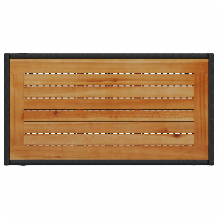 Set mobilier de grădină cu perne, 4 piese, negru, poliratan - WALTI WALTI