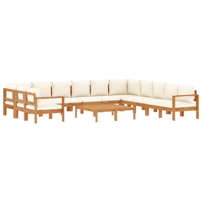 Set de canapele de grădină cu perne, 9 piese, lemn masiv acacia - WALTI WALTI