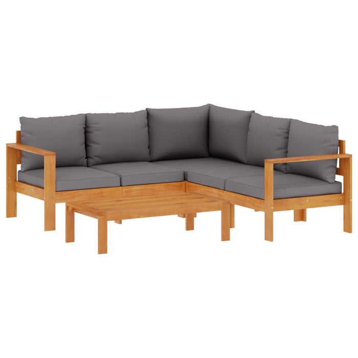 Set canapele de grădină cu perne, 4 piese, lemn masiv de acacia WALTI