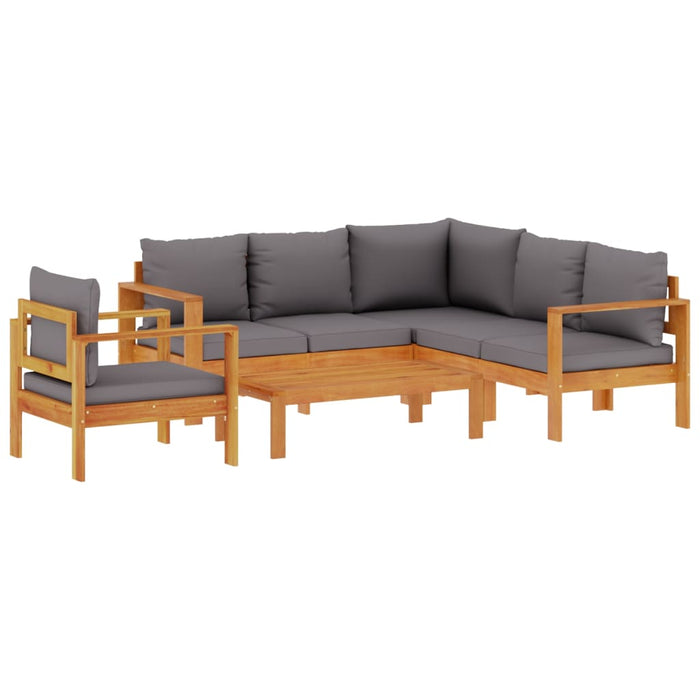 Set de canapele de grădină cu perne, 5 buc., lemn masiv acacia - WALTI WALTI