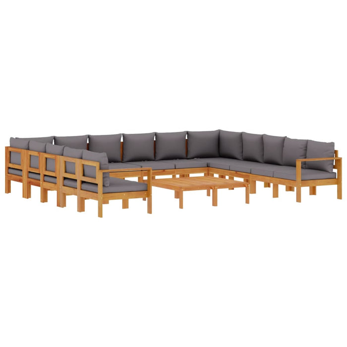 Set de canapele de grădină cu perne 10 piese lemn masiv acacia - WALTI WALTI