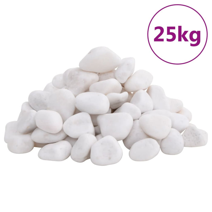 Pietricele lustruite, 25 kg, alb, 2-5 cm WALTI