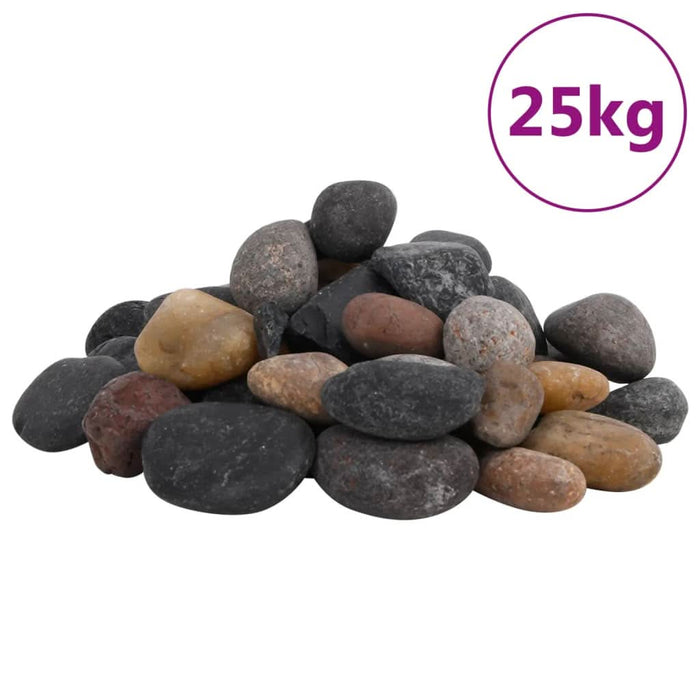 Pietricele lustruite, 25 kg, culori mixte, 5-8 cm - WALTI WALTI