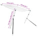 Set extensie parasolar T-Top, alb, 170x170x(113-182,5) cm - WALTI WALTI