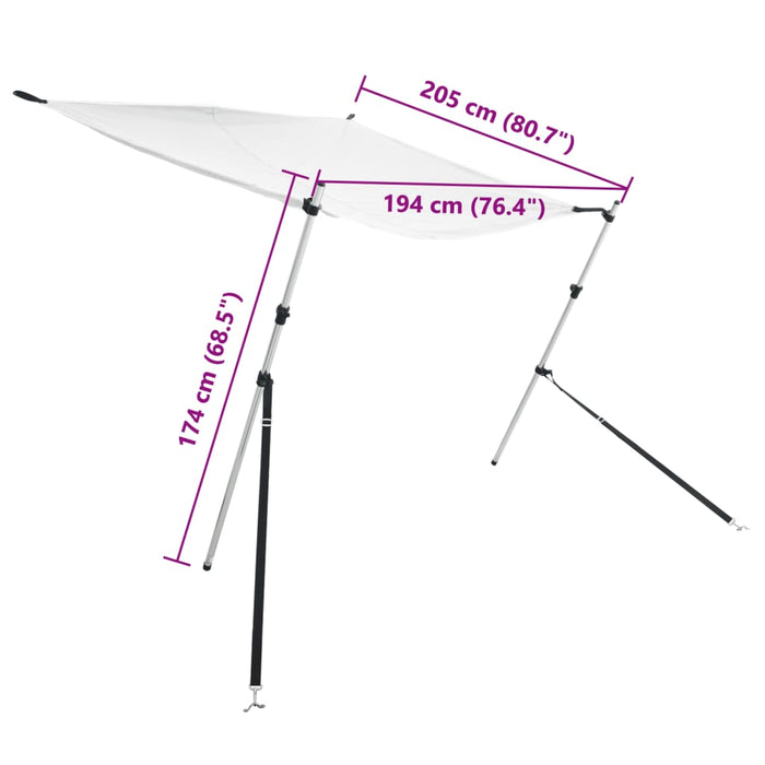 Set extensie parasolar T-Top, alb, 174x205x(115-194) cm - WALTI WALTI
