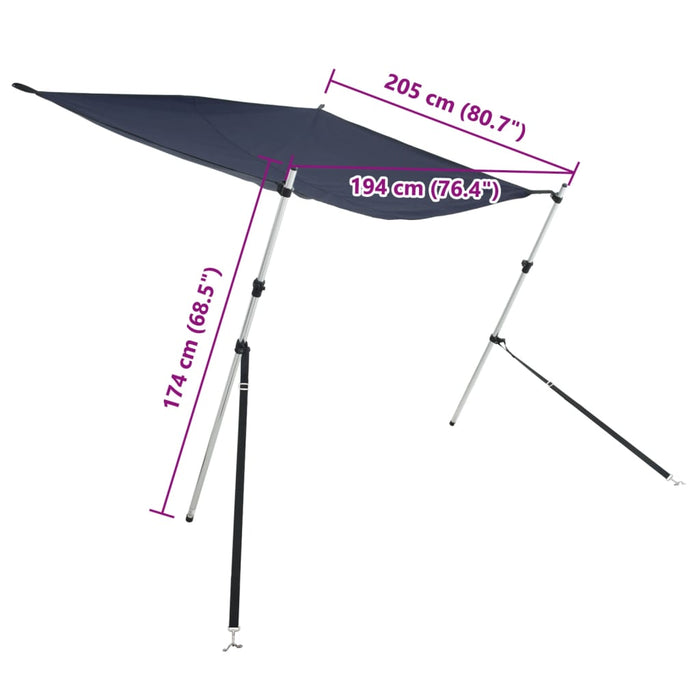 Set extensie parasolar T-Top, bleumarin, 174x205x(115-194) cm - WALTI WALTI