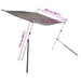 Set extensie parasolar T-Top, antracit, 174x205x(115-194) cm - WALTI WALTI