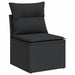 Set mobilier de grădină cu perne, 8 piese, negru, poliratan - WALTI WALTI