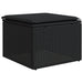 Set mobilier de grădină cu perne, 4 piese, negru, poliratan - WALTI WALTI