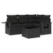 Set mobilier de grădină cu perne, 5 piese, negru, poliratan - WALTI WALTI