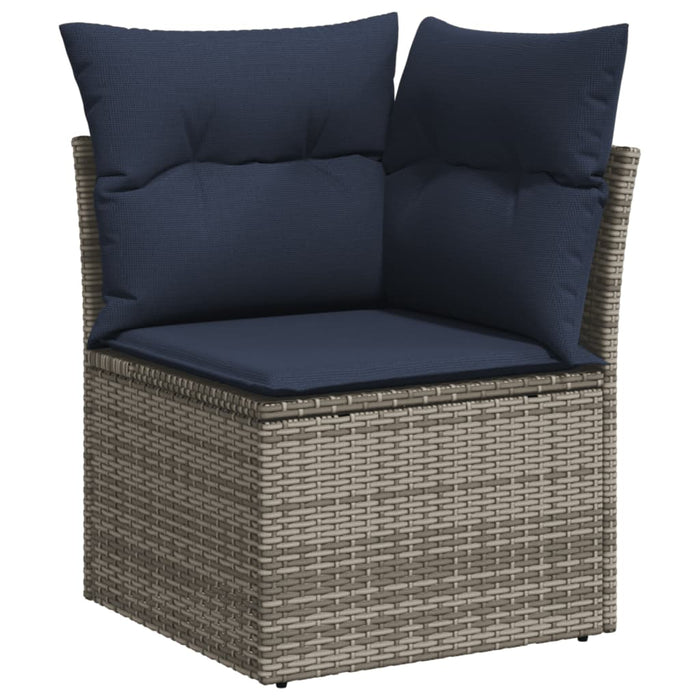 Set canapele de grădină cu 5 piese și perne, gri, poliratan WALTI