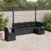 Set mobilier de grădină cu perne, 6 piese, negru, poliratan - WALTI WALTI