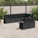 Set mobilier de grădină cu perne, 8 piese, negru, poliratan - WALTI WALTI