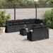 Set mobilier de grădină cu perne, 9 piese, negru, poliratan - WALTI WALTI
