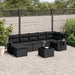 Set mobilier de grădină cu perne, 8 piese, negru, poliratan - WALTI WALTI