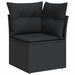 Set mobilier de grădină cu perne, 8 piese, negru, poliratan - WALTI WALTI