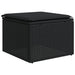 Set mobilier de grădină cu perne, 8 piese, negru, poliratan - WALTI WALTI