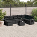 Set mobilier de grădină cu perne, 9 piese, negru, poliratan - WALTI WALTI