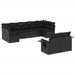 Set mobilier de grădină cu perne, 9 piese, negru, poliratan - WALTI WALTI