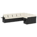 Set mobilier de grădină cu perne, 9 piese, negru, poliratan - WALTI WALTI