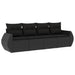 Set mobilier de grădină cu perne, 4 piese, negru, poliratan - WALTI WALTI