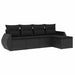 Set mobilier de grădină cu perne, 5 piese, negru, poliratan - WALTI WALTI