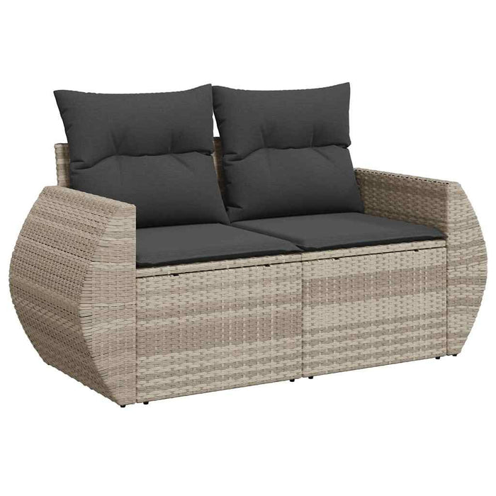 Set canapele de grădină cu perne, 5 piese gri deschis poliratan - WALTI WALTI