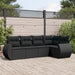 Set mobilier de grădină cu perne, 5 piese, negru, poliratan - WALTI WALTI