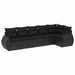 Set mobilier de grădină cu perne, 6 piese, negru, poliratan - WALTI WALTI