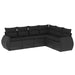 Set mobilier de grădină cu perne, 6 piese, negru, poliratan - WALTI WALTI