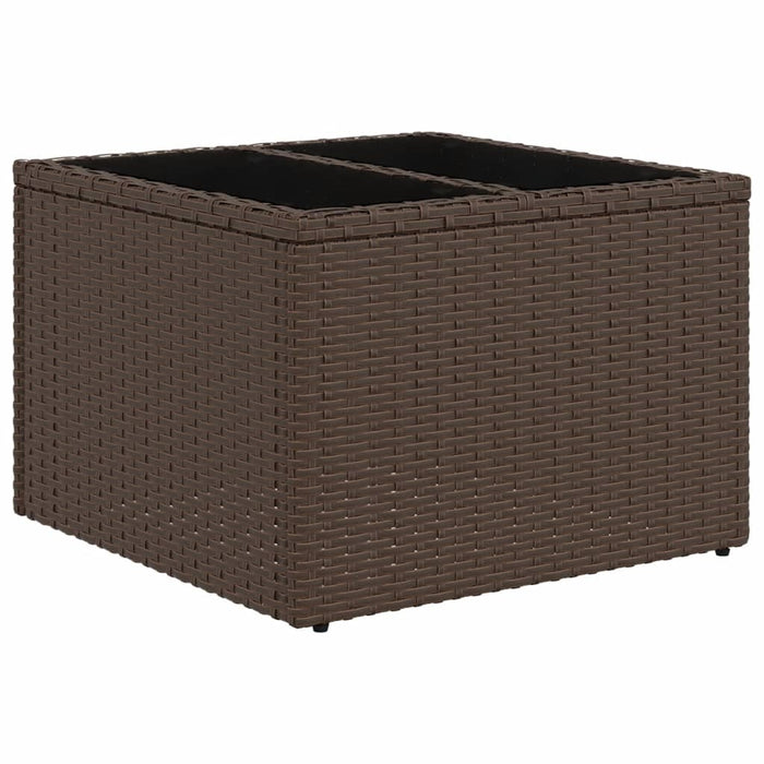 Set canapele de grădină cu perne, 7 piese, maro, poliratan WALTI