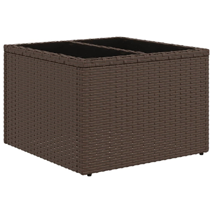 Set canapele de grădină cu 9 piese și perne, poliratan maro WALTI