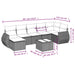Set mobilier de grădină cu perne, 8 piese, negru, poliratan - WALTI WALTI
