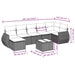Set mobilier de grădină cu perne, 8 piese, negru, poliratan - WALTI WALTI