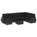 Set mobilier de grădină cu perne, 9 piese, negru, poliratan - WALTI WALTI