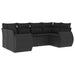Set mobilier de grădină cu perne, 6 piese, negru, poliratan - WALTI WALTI