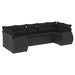 Set canapele de grădină cu perne, 7 piese, negru, poliratan - WALTI WALTI