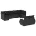 Set mobilier de grădină cu perne, 9 piese, negru, poliratan - WALTI WALTI